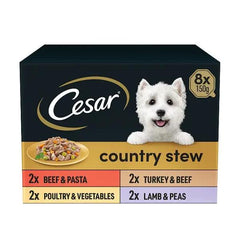 Cesar Country Stew Adult Wet Dog Food Trays Special Selection 8 x 150g (Case of 3) Cesar
