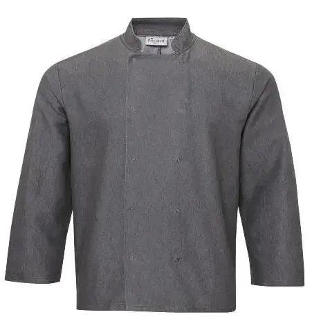 Chef Jacket Long Sleeve Denim Grey and Black - Honesty Sales U.K