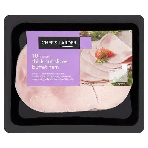 Chef's Larder 10 (Average) Thick Cut Slices Buffet Ham 500g - Honesty Sales U.K