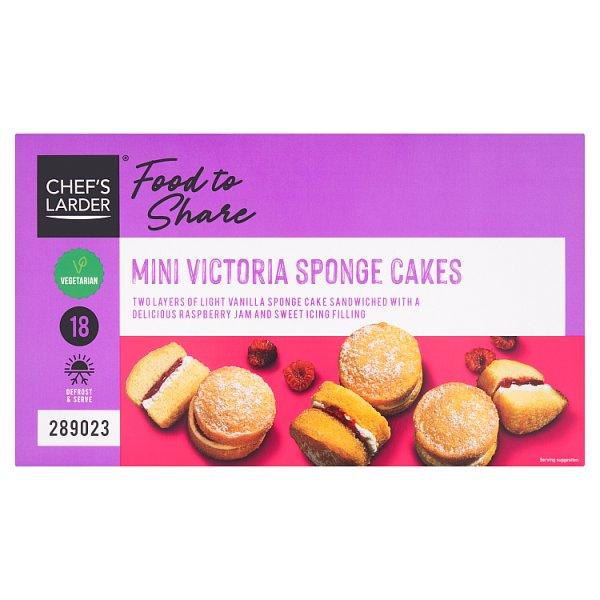 Chef's Larder 18 Mini Victoria Sponge Cakes - Honesty Sales U.K