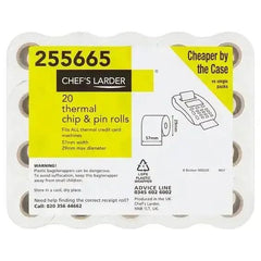 Chef's Larder 20 Thermal Chip & Pin Rolls - Honesty Sales U.K