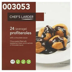 Chef's Larder 24 (Average) Profiteroles with a Chocolate Sauce 540g - Honesty Sales U.K