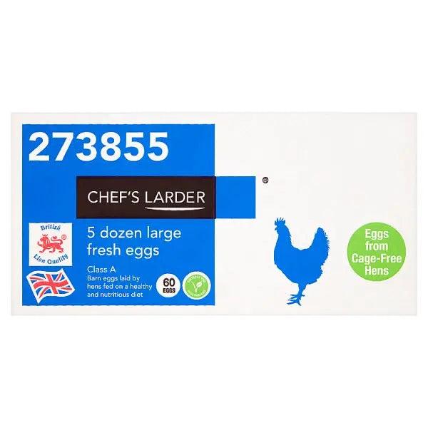 Chef's Larder 5 Dozen Large Fresh Eggs - Honesty Sales U.K