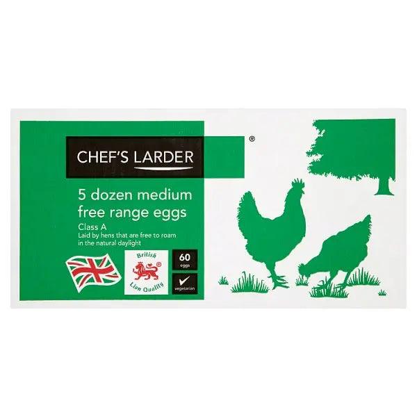 Chef's Larder 5 Dozen Medium Free Range Eggs - Honesty Sales U.K