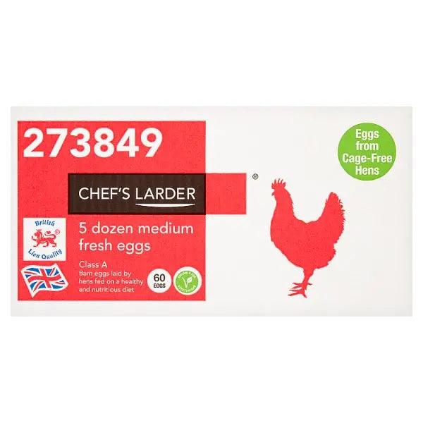 Chef's Larder 5 Dozen Medium Fresh Eggs - Honesty Sales U.K