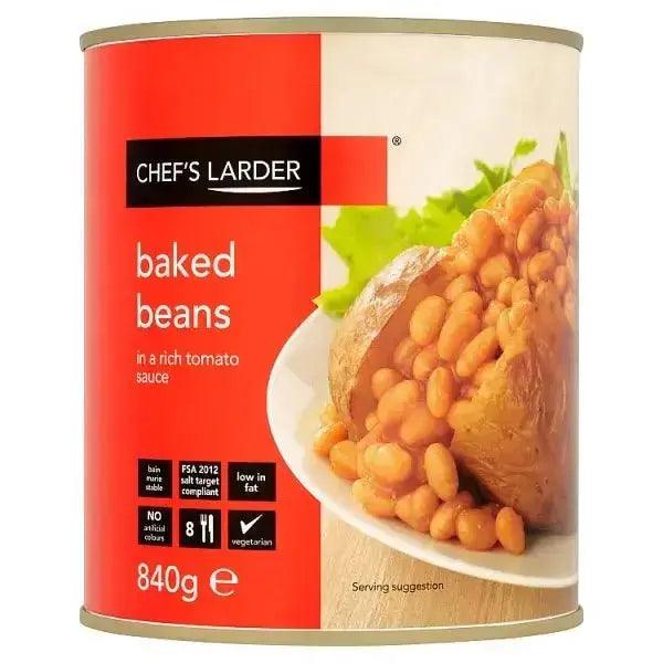 Chef's Larder Baked Beans in a Rich Tomato Sauce 840g - Honesty Sales U.K