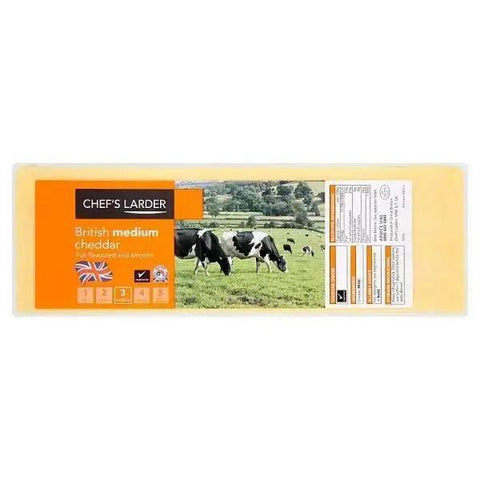 Chef's Larder British Medium Cheddar - Honesty Sales U.K