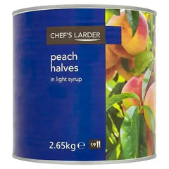 Chef's Larder Peach Halves in Light Syrup 2.65kg (Drained Weight 1.5kg) - Honesty Sales U.K