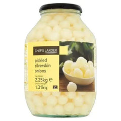 Chef's Larder Pickled Silverskin Onions 2.25kg (Drained Weight 1.31kg) - Honesty Sales U.K