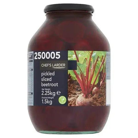 Chef's Larder Pickled Sliced Beetroot 2.25kg (Drained Weight 1.5kg) - Honesty Sales U.K