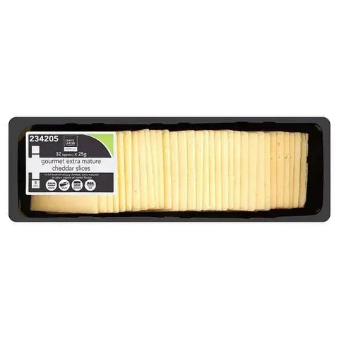 Chef's Larder Premium Gourmet Extra Mature Cheddar Slices 800g - Honesty Sales U.K