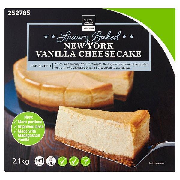 Chef's Larder Premium Luxury Baked New York Vanilla Cheesecake 2.1kg - Honesty Sales U.K