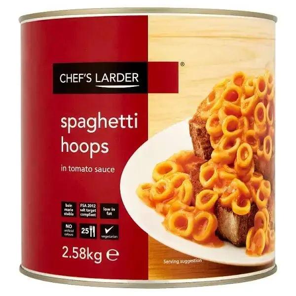Chef's Larder Spaghetti Hoops in Tomato Sauce 2.58kg - Honesty Sales U.K