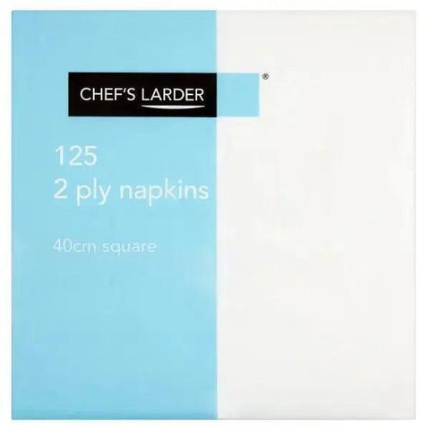 Chefs Larder 125 2 Ply Napkins 40cm Square - Honesty Sales U.K