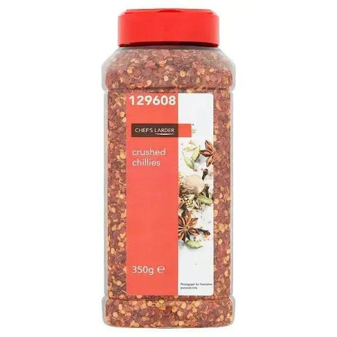 Chefs Larder Crushed Chillies 350g (Case of 6) - Honesty Sales U.K