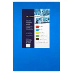 Chefs Larder Hygiene Chopping Board Blue 45x30cm (Case of 10) - Honesty Sales U.K