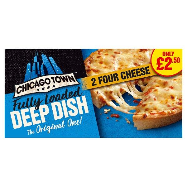Chicago Town 2 Deep Dish Four Cheese Mini Pizzas 2 x 148g - Honesty Sales U.K