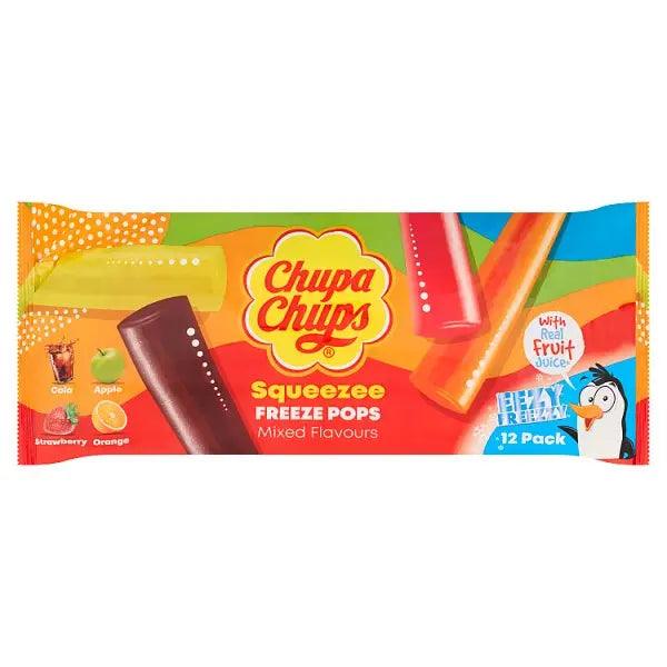 Chupa Chups Squeezee Freeze Pops Mixed Flavours 12 x 45ml (Case of 15) - Honesty Sales U.K