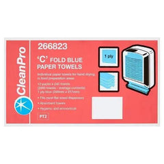 CleanPro C Fold Blue Paper Towels - Honesty Sales U.K