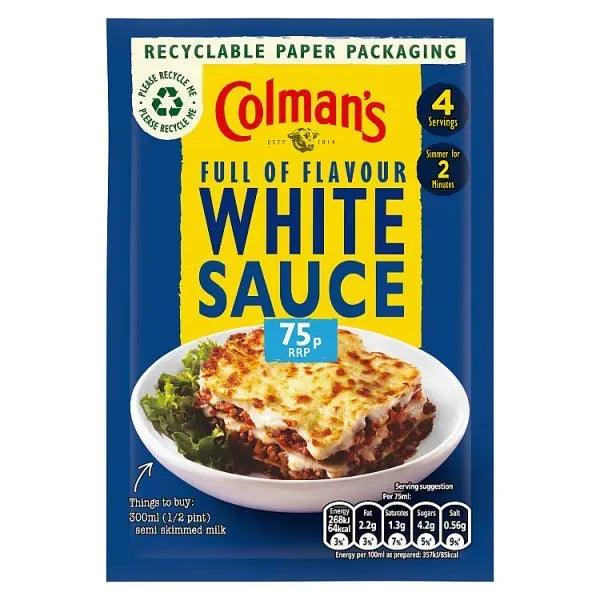 Colman's White Sauce Mix 25 g Enhance Dishes - Honesty Sales U.K