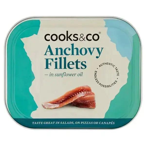 Cooks & Co Anchovy Fillets in Sunflower Oil - Honesty Sales U.K
