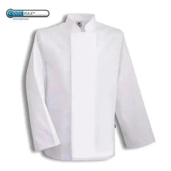 Coolmax Chefs Jacket Long Sleeve Black - White - Honesty Sales U.K