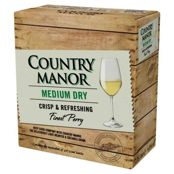 Country Manor Medium Dry Finest Perry 2.25L (Case of 4) - Honesty Sales U.K