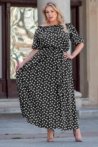 Plus size dress model 182181 Karko