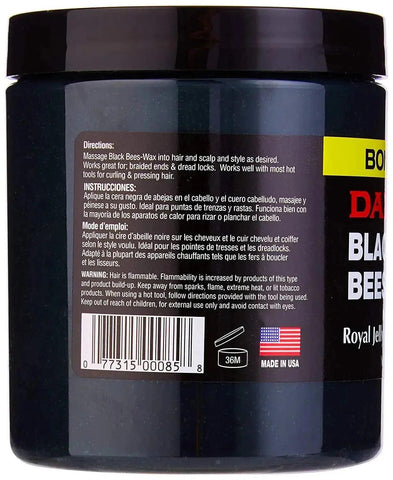 Dax Black Bees - Wax Fortified With Royal Jelly And Pure Beeswax 397g - Honesty Sales U.K