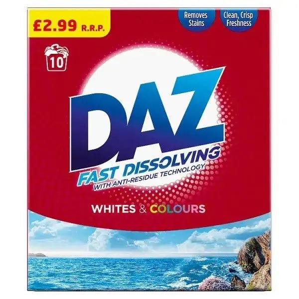 Daz Washing Powder Whites & Colours 650G, 10 Washes (Case of 6) - Honesty Sales U.K