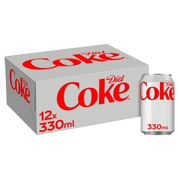 Diet Coke 12 x 330ml Cans (Case of 2) - Honesty Sales U.K