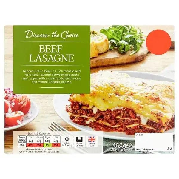 Discover the Choice Beef Lasagne 450g - Honesty Sales U.K