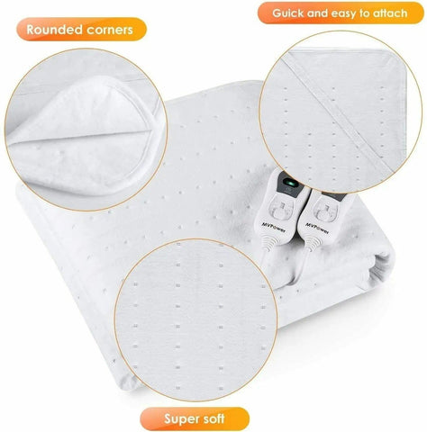 Double Economical Electric Blanket Ultrasonic Welding Fabric Heating Bed Mat Warmer - Honesty Sales U.K