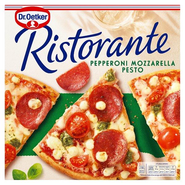 Dr. Oetker Ristorante Pepperoni Mozzarella Pesto Pizza 360g - (Case of 7) - Honesty Sales U.K