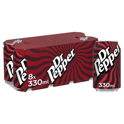 Dr Pepper 8 x 330ml (Case of 3) - Honesty Sales U.K