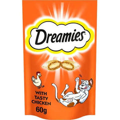Dreamies Cat Treat Biscuits with Chicken 60g (Case of 8) Dreamies