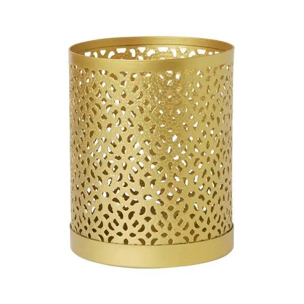 Duni Bliss Gold Candleholder Metal 100x80mm - Honesty Sales U.K