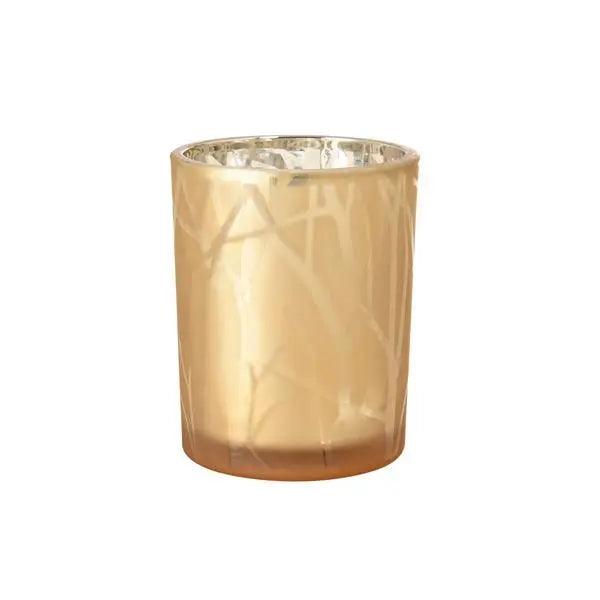 Duni Shimmer Sand Candleholder Glass 100 x 80mm - Honesty Sales U.K