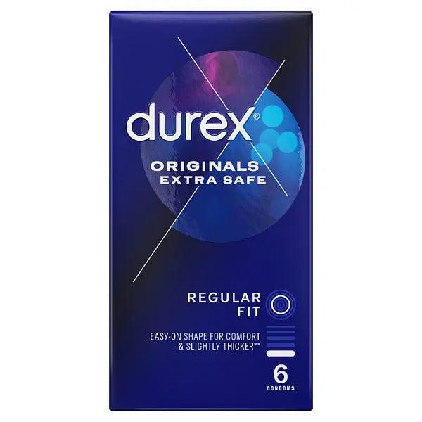 Durex 6 Regular Fit Originals Extra Safe Condoms (Case of 6) - Honesty Sales U.K