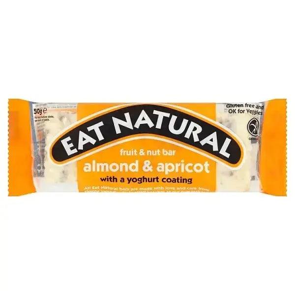 Eat Natural Fruit & Nut Bar Almond & Apricot with a Yoghurt Coating 50g (Case of 12) - Honesty Sales U.K