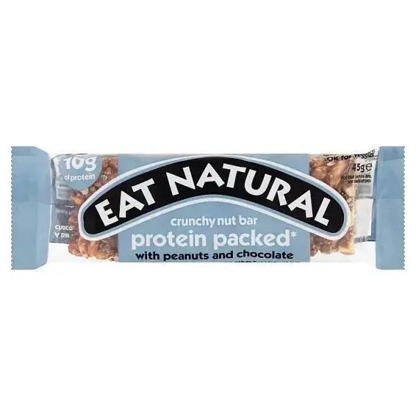 Eat Natural Protein Packed Crunchy Nut Bar with Peanuts and Chocolate 45g ( Case of 12 ) - Honesty Sales U.K