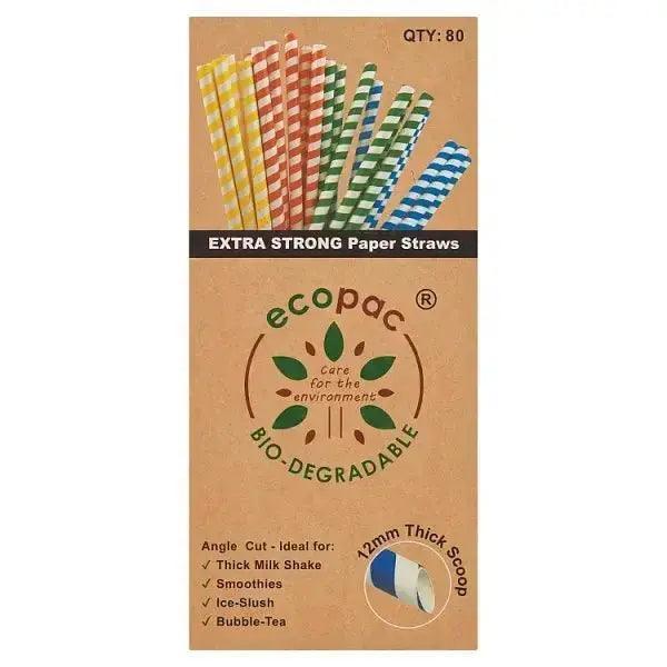 Ecopac 80 Extra Strong Paper Straw: Sustainable and Durable Choice for Eco-Friendly Beverage Sipping - Honesty Sales U.K