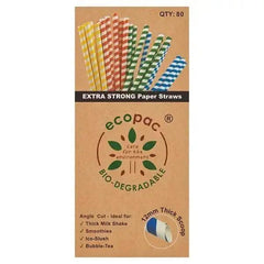 Ecopac 80 Extra Strong Paper Straw: Sustainable and Durable Choice for Eco-Friendly Beverage Sipping - Honesty Sales U.K