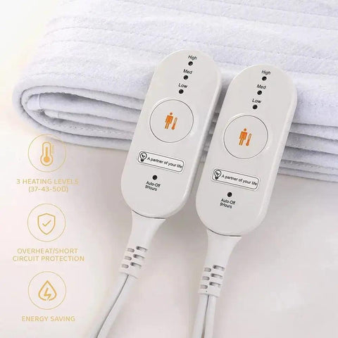 Electric Heated Blanket 3 Heat Setting Heated Mattress Cover 150x160cm - Honesty Sales U.K