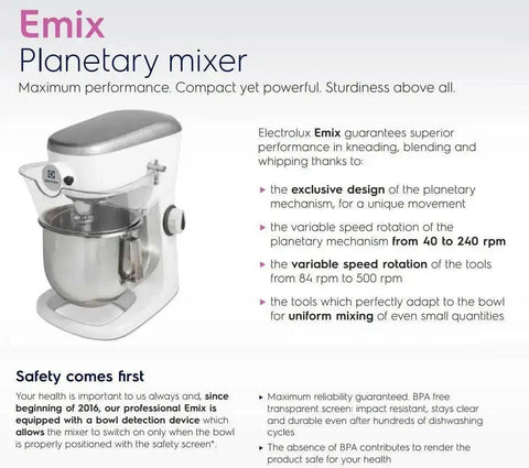 Electrolux E-Mix 5 Litre Table Top Mixer - Honesty Sales U.K