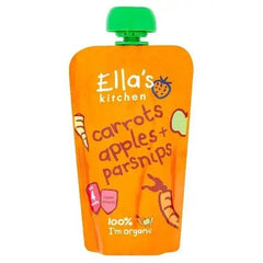 Ella's Kitchen Organic Carrots Apples + Parsnips Pouch 4+ Months 120g (Pack Of 7) - Honesty Sales U.K