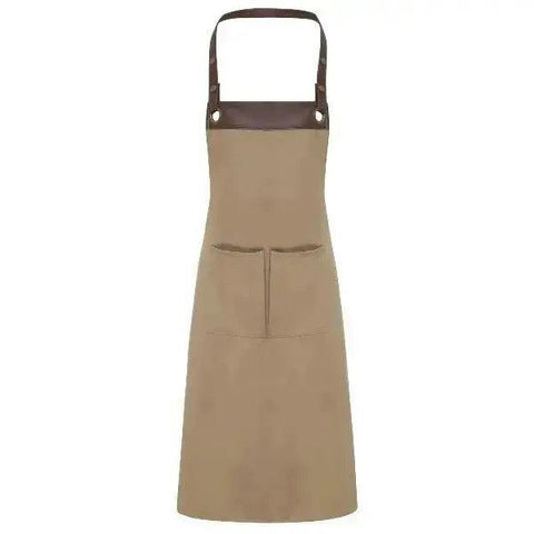 Espresso Bib Apron Black-Black, Black-Brown, Khaki-Brown, Navy-Brown - Honesty Sales U.K