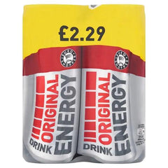 Euro Shopper Original Energy Drink 4 x 250ml (Case of 6) - Honesty Sales U.K