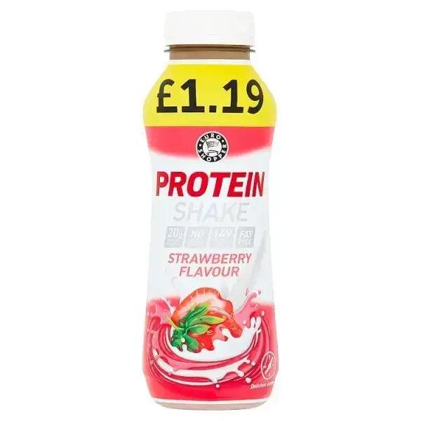 Euro Shopper Protein Shake Strawberry Flavour 330ml (Case of 8) - Honesty Sales U.K