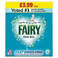 Fairy Non Bio Washing Powder 650g 10 Washes, Voted #1 for Sensitive Skin (Case of 6) - Honesty Sales U.K